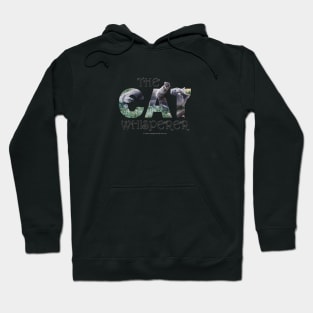 The Cat Whisperer - grey cat oil painting word art Hoodie